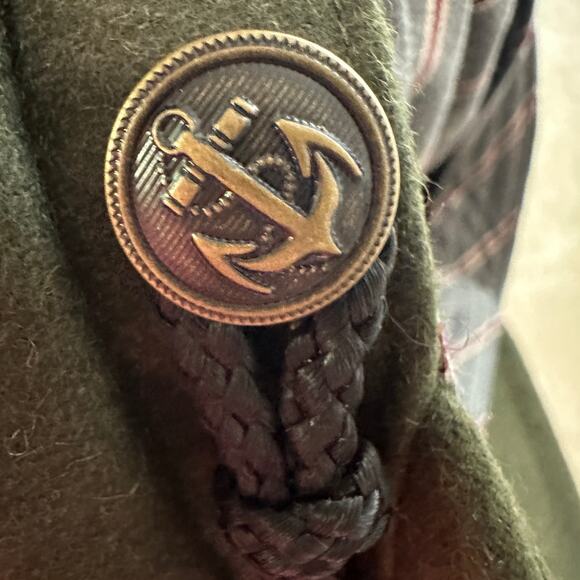 San Diego Hat Co Dark Army Green Fisherman Cap Anchor Buttons Nautical grunge - Picture 4 of 9